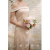 image:imageLings moment Artificial Wedding Flower Bouquets for Bridesmaids Ivory Floral Bouquet Beige Bridal Bouquets for Bridesmaids with Ribbon Ceremony Anniversary7inch DiameterPksand Beige