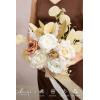 image:imageLings moment Artificial Wedding Flower Bouquets for Bridesmaids Ivory Floral Bouquet Beige Bridal Bouquets for Bridesmaids with Ribbon Ceremony Anniversary7inch DiameterWhtwhite  Beige