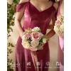 image:imageLings moment Artificial Wedding Flower Bouquets for Bridesmaids Ivory Floral Bouquet Beige Bridal Bouquets for Bridesmaids with Ribbon Ceremony Anniversary7inch DiameterPkdusty Rose  Cream