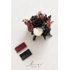 image:imageLings moment Artificial Wedding Flower Bouquets for Bridesmaids Ivory Floral Bouquet Beige Bridal Bouquets for Bridesmaids with Ribbon Ceremony Anniversary7inch DiameterRedburgundy Red  Black