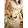 image:imageLings moment Artificial Wedding Flower Bouquets for Bridesmaids Ivory Floral Bouquet Beige Bridal Bouquets for Bridesmaids with Ribbon Ceremony Anniversary7inch DiameterBrnbrown