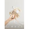 image:imageLings moment Artificial Wedding Flower Bouquets for Bridesmaids Ivory Floral Bouquet Beige Bridal Bouquets for Bridesmaids with Ribbon Ceremony Anniversary7inch DiameterBrsand Beige