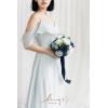 image:imageLings moment Artificial Wedding Flower Bouquets for Bridesmaids Ivory Floral Bouquet Beige Bridal Bouquets for Bridesmaids with Ribbon Ceremony Anniversary7inch DiameterBlunoble Navy Blue