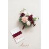 image:imageLings moment Artificial Wedding Flower Bouquets for Bridesmaids Ivory Floral Bouquet Beige Bridal Bouquets for Bridesmaids with Ribbon Ceremony Anniversary7inch DiameterRedmarsala  Blush Pink