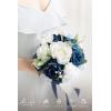 image:imageLings moment Artificial Wedding Flower Bouquets for Bridesmaids Ivory Floral Bouquet Beige Bridal Bouquets for Bridesmaids with Ribbon Ceremony Anniversary7inch DiameterBlunoble Navy Blue