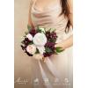 image:imageLings moment Artificial Wedding Flower Bouquets for Bridesmaids Ivory Floral Bouquet Beige Bridal Bouquets for Bridesmaids with Ribbon Ceremony Anniversary7inch DiameterRedmarsala  Blush