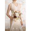 image:imageLings moment Artificial Wedding Flower Bouquets for Bridesmaids Ivory Floral Bouquet Beige Bridal Bouquets for Bridesmaids with Ribbon Ceremony Anniversary7inch DiameterBrtawny Beige