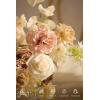 image:imageLings Moment Fake Flowers Box Faux Peony Artificial Dahlia Foam Roses Silk Carnation for Centerpiece Bouquet Wedding Floral Arrangement Bridal Shower Party Earth Brown amp Butter Yellow Deluxe ComboBrnearth Brown  Butter Yellow