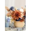 image:imageLings Moment Fake Flowers Box Faux Peony Artificial Dahlia Foam Roses Silk Carnation for Centerpiece Bouquet Wedding Floral Arrangement Bridal Shower Party Earth Brown amp Butter Yellow Deluxe ComboOrburnt Orange  Navy