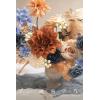 image:imageLings Moment Fake Flowers Box Faux Peony Artificial Dahlia Foam Roses Silk Carnation for Centerpiece Bouquet Wedding Floral Arrangement Bridal Shower Party Earth Brown amp Butter Yellow Deluxe ComboOrburnt Orange  Navy