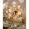 image:imageLings Moment Fake Flowers Box Faux Peony Artificial Dahlia Foam Roses Silk Carnation for Centerpiece Bouquet Wedding Floral Arrangement Bridal Shower Party Earth Brown amp Butter Yellow Deluxe ComboBrnearth Brown  Butter Yellow