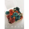 image:imageLings Moment Fake Flowers Box Faux Peony Artificial Dahlia Foam Roses Silk Carnation for Centerpiece Bouquet Wedding Floral Arrangement Bridal Shower Party Earth Brown amp Butter Yellow Deluxe ComboOrteal  Orange