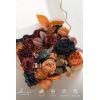 image:imageLings Moment Fake Flowers Box Faux Peony Artificial Dahlia Foam Roses Silk Carnation for Centerpiece Bouquet Wedding Floral Arrangement Bridal Shower Party Earth Brown amp Butter Yellow Deluxe ComboBlkblack  Orange