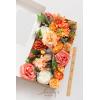 image:imageLings Moment Fake Flowers Box Faux Peony Artificial Dahlia Foam Roses Silk Carnation for Centerpiece Bouquet Wedding Floral Arrangement Bridal Shower Party Earth Brown amp Butter Yellow Deluxe ComboOrvintage Coral  Orange