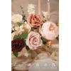 image:imageLings Moment Fake Flowers Box Faux Peony Artificial Dahlia Foam Roses Silk Carnation for Centerpiece Bouquet Wedding Floral Arrangement Bridal Shower Party Earth Brown amp Butter Yellow Deluxe ComboOrrust  Orange