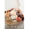 image:imageLings Moment Fake Flowers Box Faux Peony Artificial Dahlia Foam Roses Silk Carnation for Centerpiece Bouquet Wedding Floral Arrangement Bridal Shower Party Earth Brown amp Butter Yellow Deluxe ComboBegboho  Sepia