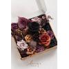 image:imageLings Moment Fake Flowers Box Faux Peony Artificial Dahlia Foam Roses Silk Carnation for Centerpiece Bouquet Wedding Floral Arrangement Bridal Shower Party Earth Brown amp Butter Yellow Deluxe ComboBlkblack  Orange  Purple