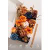 image:imageLings Moment Fake Flowers Box Faux Peony Artificial Dahlia Foam Roses Silk Carnation for Centerpiece Bouquet Wedding Floral Arrangement Bridal Shower Party Earth Brown amp Butter Yellow Deluxe ComboOrorange  Navy