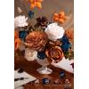 image:imageLings Moment Fake Flowers Box Faux Peony Artificial Dahlia Foam Roses Silk Carnation for Centerpiece Bouquet Wedding Floral Arrangement Bridal Shower Party Earth Brown amp Butter Yellow Deluxe ComboOrorange  Navy