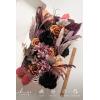 image:imageLings Moment Fake Flowers Box Faux Peony Artificial Dahlia Foam Roses Silk Carnation for Centerpiece Bouquet Wedding Floral Arrangement Bridal Shower Party Earth Brown amp Butter Yellow Deluxe ComboBlkblack  Orange  Purple