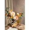 image:imageLings Moment Fake Flowers Box Faux Peony Artificial Dahlia Foam Roses Silk Carnation for Centerpiece Bouquet Wedding Floral Arrangement Bridal Shower Party Earth Brown amp Butter Yellow Deluxe ComboOrcream  Apricot