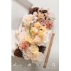 image:imageLings Moment Fake Flowers Box Faux Peony Artificial Dahlia Foam Roses Silk Carnation for Centerpiece Bouquet Wedding Floral Arrangement Bridal Shower Party Earth Brown amp Butter Yellow Deluxe ComboBrnearth Brown  Butter Yellow