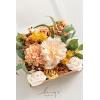 image:imageLings Moment Fake Flowers Box Faux Peony Artificial Dahlia Foam Roses Silk Carnation for Centerpiece Bouquet Wedding Floral Arrangement Bridal Shower Party Earth Brown amp Butter Yellow Deluxe ComboOrcream  Apricot