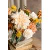 image:imageLings Moment Fake Flowers Box Faux Peony Artificial Dahlia Foam Roses Silk Carnation for Centerpiece Bouquet Wedding Floral Arrangement Bridal Shower Party Earth Brown amp Butter Yellow Deluxe ComboOrcream  Apricot