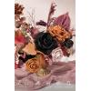 image:imageLings Moment Fake Flowers Box Faux Peony Artificial Dahlia Foam Roses Silk Carnation for Centerpiece Bouquet Wedding Floral Arrangement Bridal Shower Party Earth Brown amp Butter Yellow Deluxe ComboBlkblack  Orange  Purple