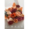image:imageLings Moment Fake Flowers Box Faux Peony Artificial Dahlia Foam Roses Silk Carnation for Centerpiece Bouquet Wedding Floral Arrangement Bridal Shower Party Earth Brown amp Butter Yellow Deluxe ComboOrorange  Burgundy