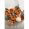 image:imageLings Moment Fake Flowers Box Faux Peony Artificial Dahlia Foam Roses Silk Carnation for Centerpiece Bouquet Wedding Floral Arrangement Bridal Shower Party Earth Brown amp Butter Yellow Deluxe ComboOrorange Sunflower  Burnt Orange