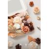 image:imageLings Moment Fake Flowers Box Faux Peony Artificial Dahlia Foam Roses Silk Carnation for Centerpiece Bouquet Wedding Floral Arrangement Bridal Shower Party Earth Brown amp Butter Yellow Deluxe ComboBegboho  Sepia
