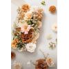 image:imageLings Moment Fake Flowers Box Faux Peony Artificial Dahlia Foam Roses Silk Carnation for Centerpiece Bouquet Wedding Floral Arrangement Bridal Shower Party Earth Brown amp Butter Yellow Deluxe ComboOrapricot  Peach