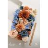 image:imageLings Moment Fake Flowers Box Faux Peony Artificial Dahlia Foam Roses Silk Carnation for Centerpiece Bouquet Wedding Floral Arrangement Bridal Shower Party Earth Brown amp Butter Yellow Deluxe ComboOrburnt Orange  Navy