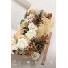 image:imageLings Moment Fake Flowers Box Faux Peony Artificial Dahlia Foam Roses Silk Carnation for Centerpiece Bouquet Wedding Floral Arrangement Bridal Shower Party Earth Brown amp Butter Yellow Deluxe ComboBegearth Brown  Tawny Beige