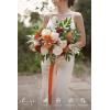 image:imageLings Moment Fake Flowers Box Faux Peony Artificial Dahlia Foam Roses Silk Carnation for Centerpiece Bouquet Wedding Floral Arrangement Bridal Shower Party Earth Brown amp Butter Yellow Deluxe ComboOrterracotta  Burgundy