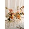image:imageLings Moment Fake Flowers Box Faux Peony Artificial Dahlia Foam Roses Silk Carnation for Centerpiece Bouquet Wedding Floral Arrangement Bridal Shower Party Earth Brown amp Butter Yellow Deluxe ComboOrapricot  Peach