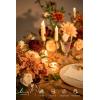 image:imageLings Moment Fake Flowers Box Faux Peony Artificial Dahlia Foam Roses Silk Carnation for Centerpiece Bouquet Wedding Floral Arrangement Bridal Shower Party Earth Brown amp Butter Yellow Deluxe ComboOrterracotta  Burgundy