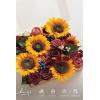 image:imageLings Moment Fake Flowers Box Faux Peony Artificial Dahlia Foam Roses Silk Carnation for Centerpiece Bouquet Wedding Floral Arrangement Bridal Shower Party Earth Brown amp Butter Yellow Deluxe ComboOrsunflower  Marsala