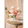 image:imageLings moment Fake Flowers Box Faux Artificial Sweet Peas Foam Roses Silk Carnations for Centerpieces Bouquet Wedding Floral Arrangements Bridal Shower Party Dusty Rose amp Sand Beige Deluxe ComboPkcoral  Ivory