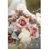 image:imageLings moment Fake Flowers Box Faux Artificial Sweet Peas Foam Roses Silk Carnations for Centerpieces Bouquet Wedding Floral Arrangements Bridal Shower Party Dusty Rose amp Sand Beige Deluxe ComboPkdusty Rose  Cream  Flocked Leaves