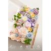 image:imageLings moment Fake Flowers Box Faux Artificial Sweet Peas Foam Roses Silk Carnations for Centerpieces Bouquet Wedding Floral Arrangements Bridal Shower Party Dusty Rose amp Sand Beige Deluxe ComboPkpowder Blue  Peach