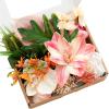 image:imageLings moment Fake Flowers Box Faux Artificial Sweet Peas Foam Roses Silk Carnations for Centerpieces Bouquet Wedding Floral Arrangements Bridal Shower Party Dusty Rose amp Sand Beige Deluxe ComboGrnsorbet Tropical