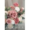 image:imageLings moment Fake Flowers Box Faux Artificial Sweet Peas Foam Roses Silk Carnations for Centerpieces Bouquet Wedding Floral Arrangements Bridal Shower Party Dusty Rose amp Sand Beige Deluxe ComboPkcinnamon Rose  Ivory