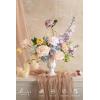 image:imageLings moment Fake Flowers Box Faux Artificial Sweet Peas Foam Roses Silk Carnations for Centerpieces Bouquet Wedding Floral Arrangements Bridal Shower Party Dusty Rose amp Sand Beige Deluxe ComboPkpowder Blue  Peach