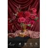 image:imageLings moment Fake Flowers Box Faux Artificial Sweet Peas Foam Roses Silk Carnations for Centerpieces Bouquet Wedding Floral Arrangements Bridal Shower Party Dusty Rose amp Sand Beige Deluxe ComboPkmagenta  Hot Pink