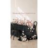 image:imageLings moment Fake Flowers Box Faux Artificial Sweet Peas Foam Roses Silk Carnations for Centerpieces Bouquet Wedding Floral Arrangements Bridal Shower Party Dusty Rose amp Sand Beige Deluxe ComboPkdusty Rose  Cream  Flocked Leaves