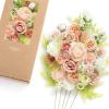 image:imageLings moment Fake Flowers Box Faux Artificial Sweet Peas Foam Roses Silk Carnations for Centerpieces Bouquet Wedding Floral Arrangements Bridal Shower Party Dusty Rose amp Sand Beige Deluxe ComboPkgarden Blush