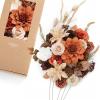 image:imageLings Moment Fake Flowers Box Faux Peony Artificial Dahlia Foam Roses Silk Carnation for Centerpiece Bouquet Wedding Floral Arrangement Bridal Shower Party Earth Brown amp Butter Yellow Deluxe ComboBegboho  Rust