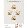 image:imageLings moment Artificial Wedding Flowers 4 x Bridesmaid Bouquet DIY Kit in Ballet Pointe amp Kiwi Colada Mixed Greenery